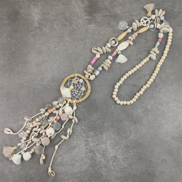 Colar Longo Artesanal Manga Rosa » Coleção Hippie
